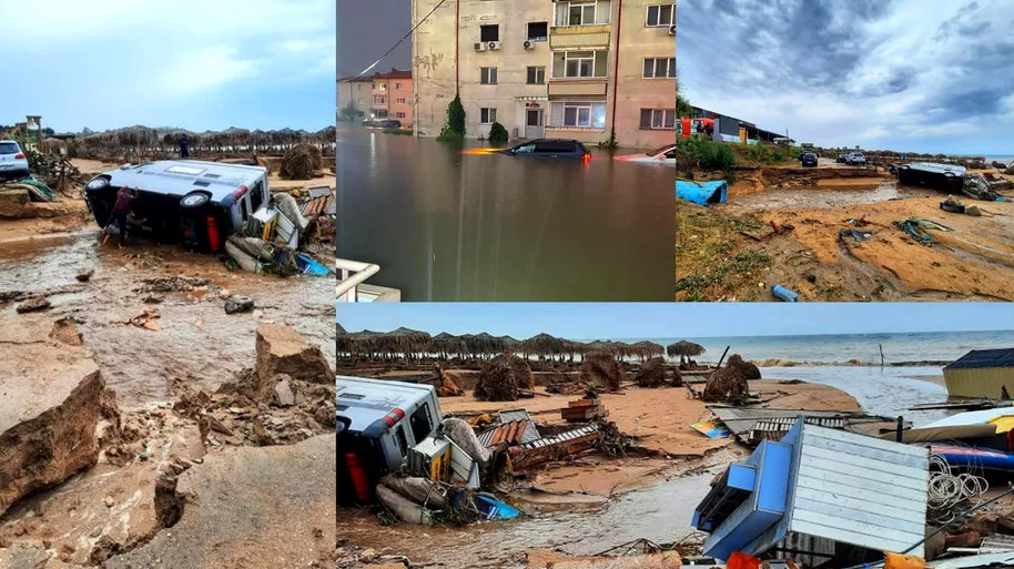 Ciclonul a devastat litoralul romanesc! Vama Veche, maturata total de furtuni