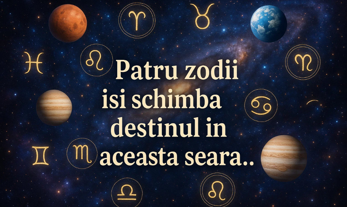 Patru zodii isi schimba destinul in aceasta seara. Planetele s-au aliniat perfect pentru ele. Li se ia de pe umeri greutatea trecutului si pornesc pe un drum nou