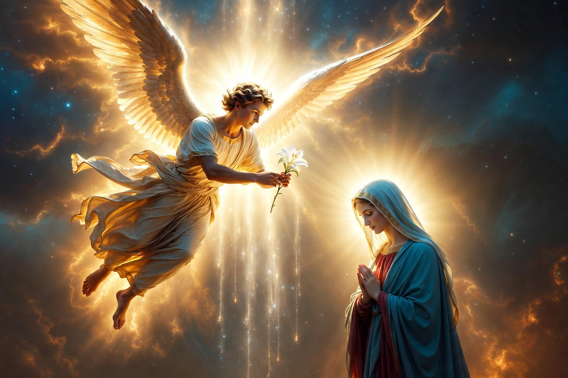 Noaptea DIVINA de Buna Vestire! Ingerul Gabriel coboara pe Pamant si aduce vesti divine. Maica Domnului asculta dorintele celor necajiti si le implineste