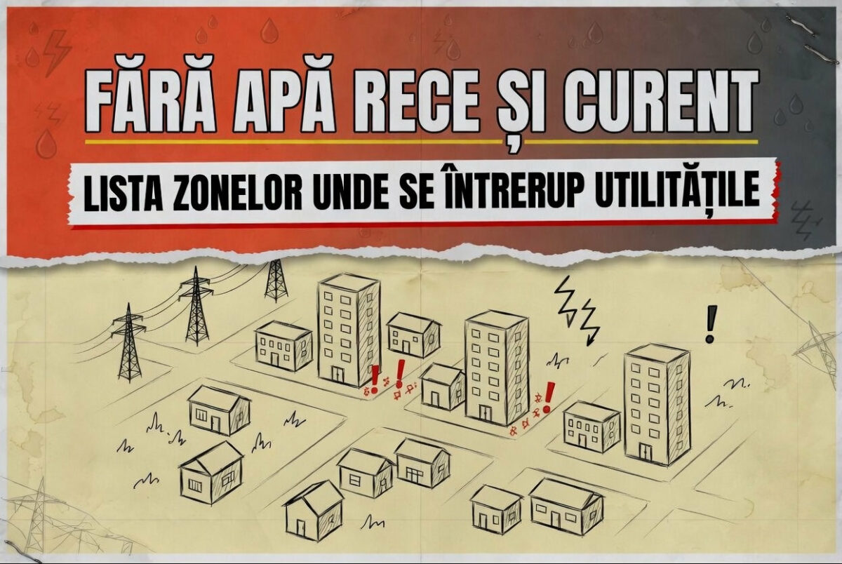 Se opresc apa rece si curentul in mai multe zone. Lista si programul intreruperilor pe zile