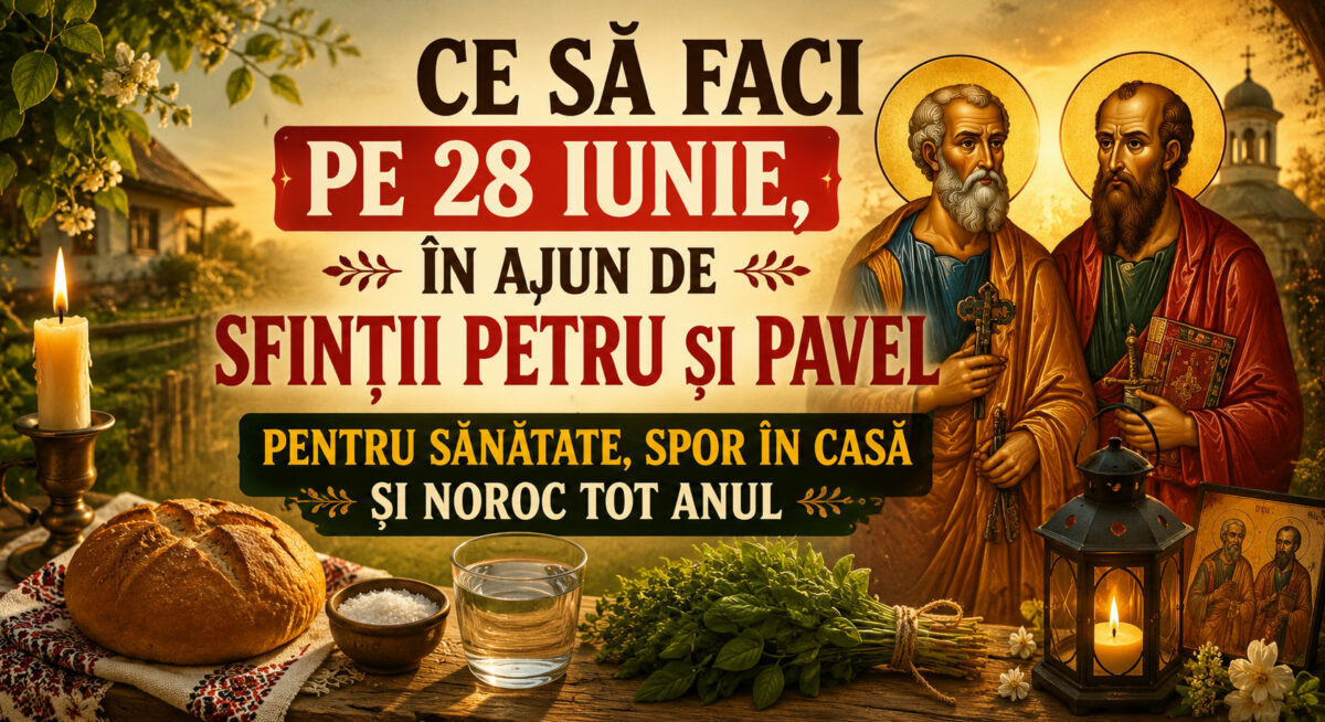 Ce sa faci pe 28 iunie, in ajun de Sfintii Petru si Pavel, pentru sanatate, spor in casa si noroc tot anul