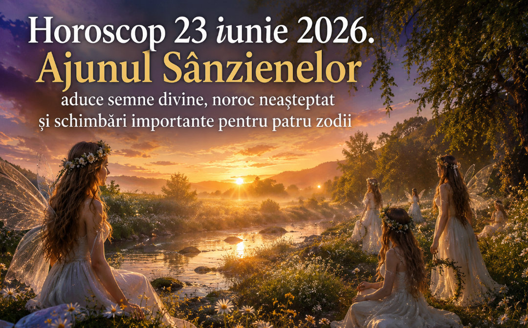 Horoscop 23 iunie 2026. Ajunul Sanzienelor aduce semne divine, noroc neasteptat si schimbari importante pentru patru zodii