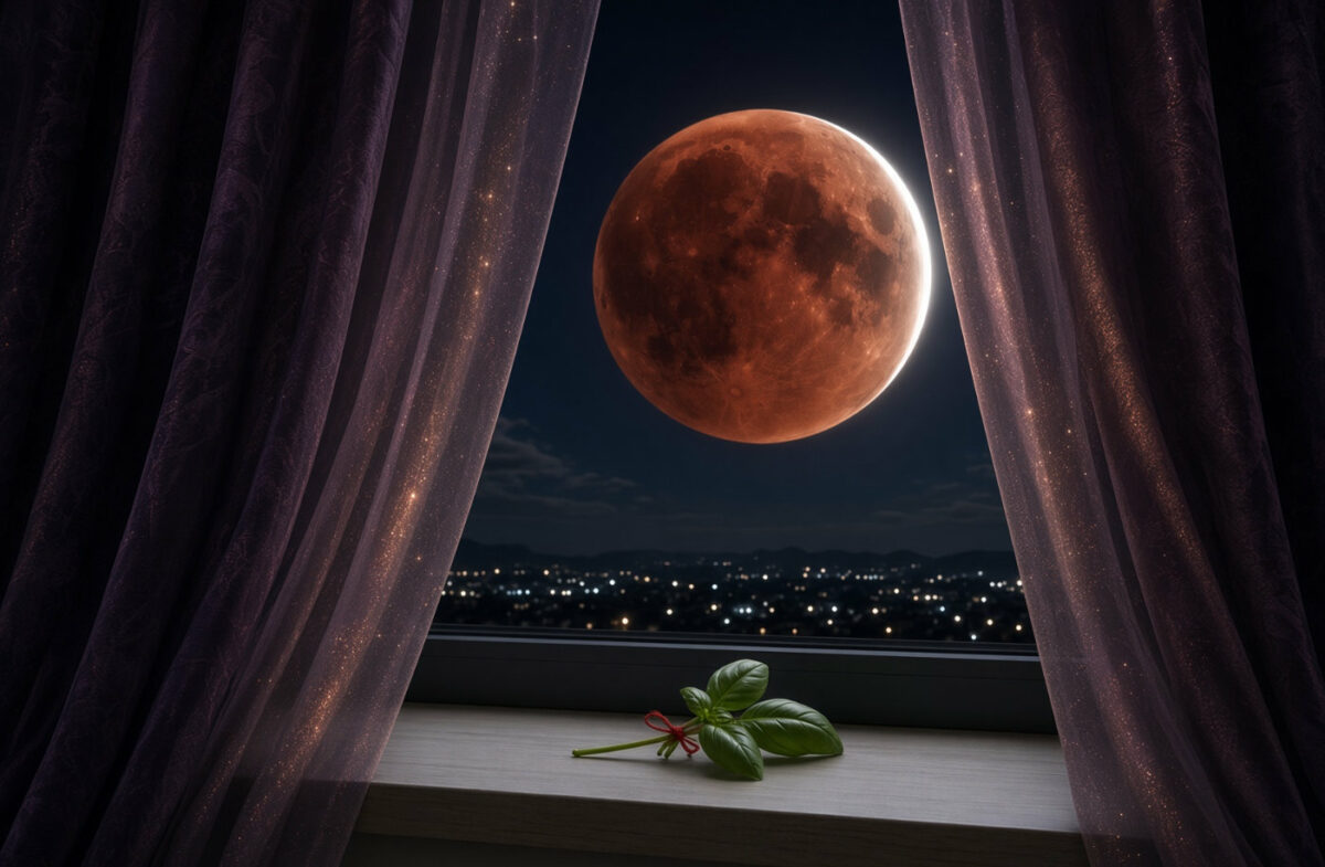 ECLIPSA DE LUNA in aceasta noapte! Pune acest lucru pe pervaz inainte de culcare. In traditia populara este semn de spor si belsug in casa
