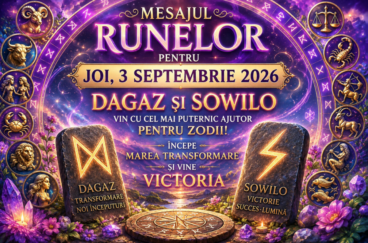 Mesajul Runelor pentru 3 septembrie 2026.