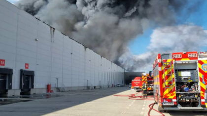 Un incendiu violent a izbucnit...