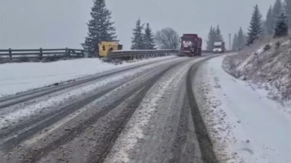 A venit iarna in Romania....