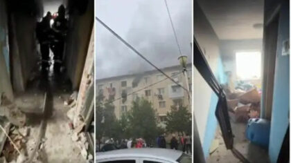 Explozie urmata de incendiu intr-un...