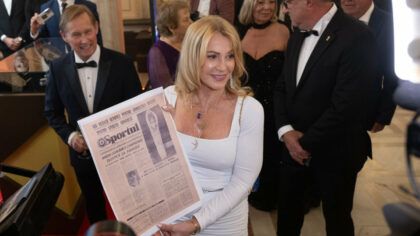 Nadia Comaneci, in culmea fericirii....