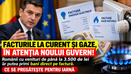 Facturile la curent si gaze,...
